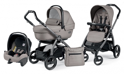 Коляска 3 в 1 Peg Perego Book S XL Modular System (прогулочный блок Pop-Up Sportivo, шасси Jet) Mod Beige