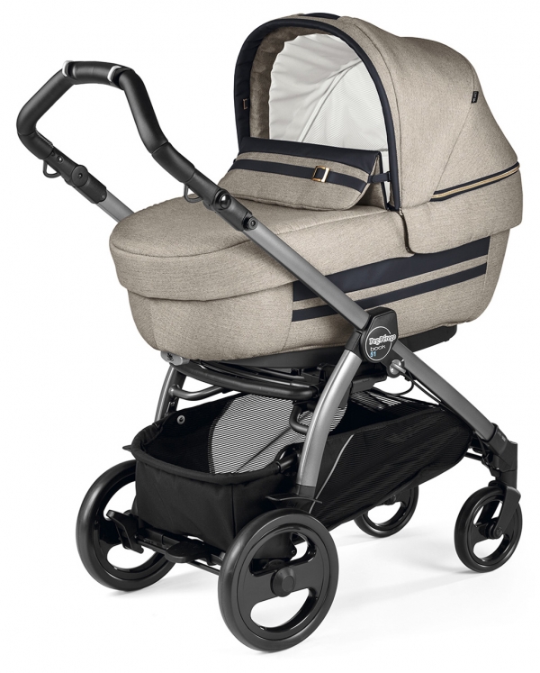 Коляска для новорожденных Peg Perego Book 51 Elite (шасси White/Black) Luxe Ecru