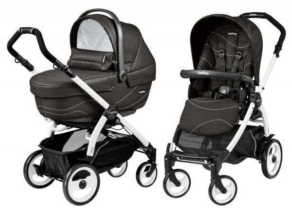 Коляска 2 в 1 Peg Perego Book 51 XL Modular System (прогулочный блок Pop-Up Sportivo, шасси Jet) Bloom Black