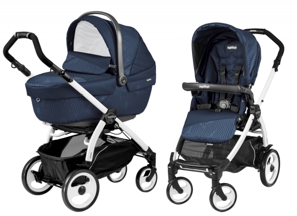 Коляска 2 в 1 Peg Perego Book 51 XL Modular System (прогулочный блок Pop-Up Sportivo, шасси Jet) Geo Navy