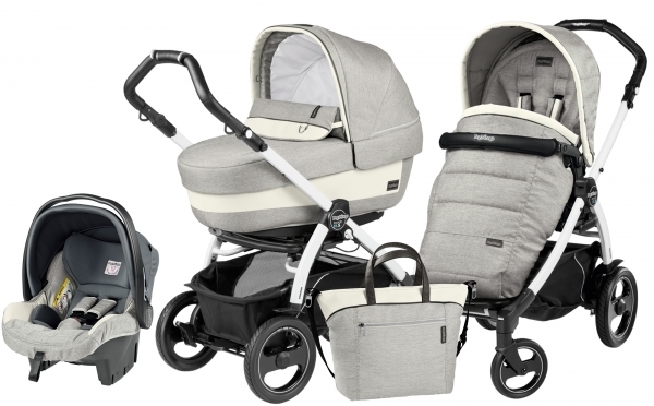 Коляска 3 в 1 Peg Perego Book 51 S Elite Modular System (прогулочный блок Pop-Up Completo, шасси Jet) Luxe Opal