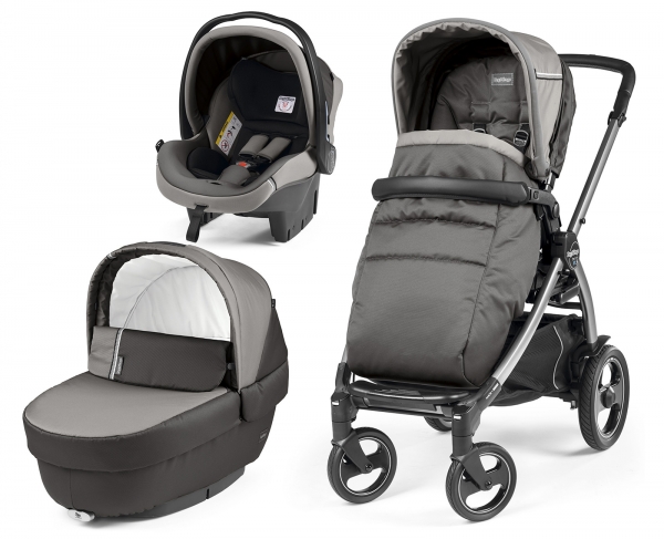 Коляска 3 в 1 Peg Perego Book 51 S Elite Modular System (прогулочный блок Pop-Up Completo, шасси Jet) Class Grey