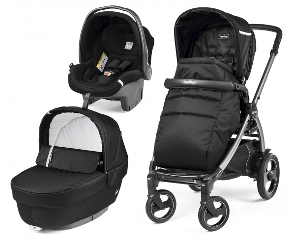 Коляска 3 в 1 Peg Perego Book 51 S Elite Modular System (прогулочный блок Pop-Up Completo, шасси Jet) Class Black