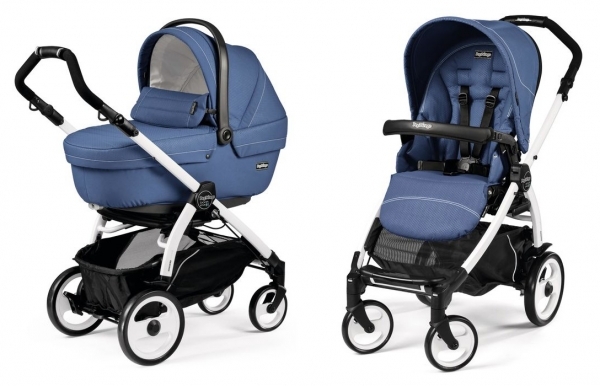 Коляска 2 в 1 Peg Perego Book 51 XL Modular System (прогулочный блок Pop-Up Sportivo, шасси Jet) Mod Bluette