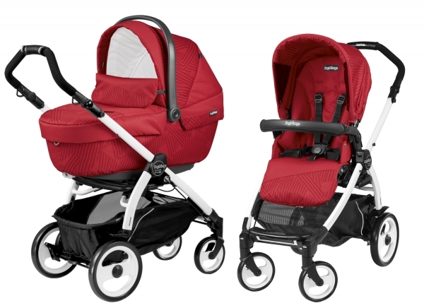 Коляска 2 в 1 Peg Perego Book 51 XL Modular System (прогулочный блок Pop-Up Sportivo, шасси Jet) Geo Red