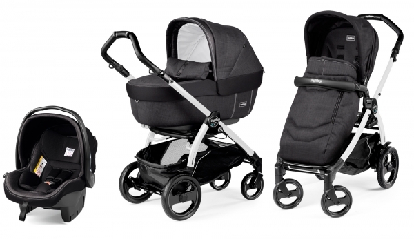 Коляска 3 в 1 Peg Perego Book 51 S Elite Modular System (прогулочный блок Pop-Up Completo, шасси Jet) Onyx