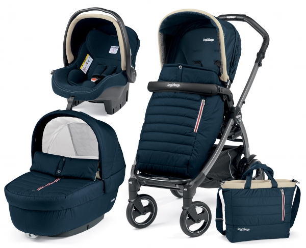 Коляска 3 в 1 Peg Perego Book 51S Breeze Set Modular (шасси Jet) Breeze Blue