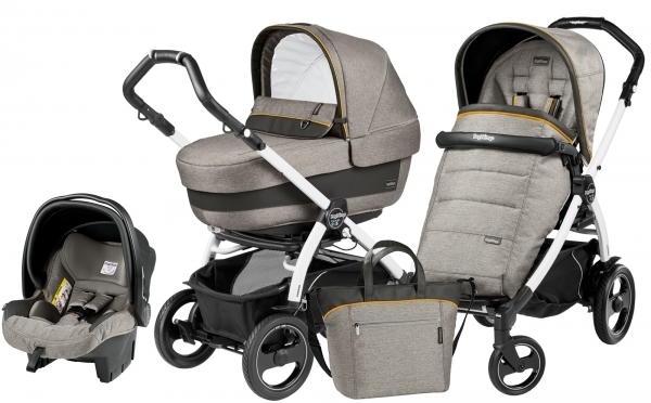 Коляска 3 в 1 Peg Perego Book 51 S Elite Modular System (прогулочный блок Pop-Up Completo, шасси Jet) Luxe Grey