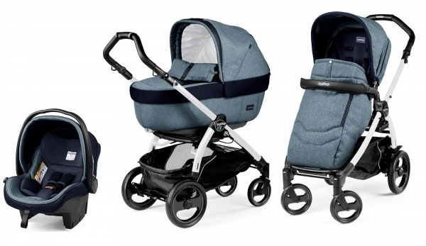 Коляска 3 в 1 Peg Perego Book 51 S Elite Modular System (прогулочный блок Pop-Up Completo, шасси Jet) Horizon