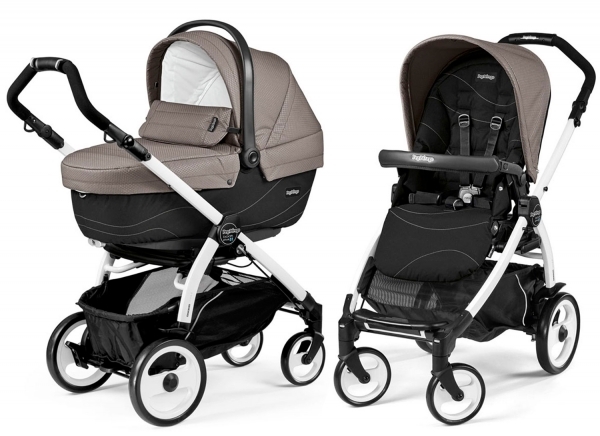 Коляска 2 в 1 Peg Perego Book 51 XL Modular System (прогулочный блок Pop-Up Sportivo, шасси Jet) Bloom Beige