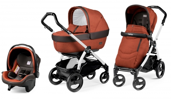 Коляска 3 в 1 Peg Perego Book 51 S Elite Modular System (прогулочный блок Pop-Up Completo, шасси Jet) Terracotta