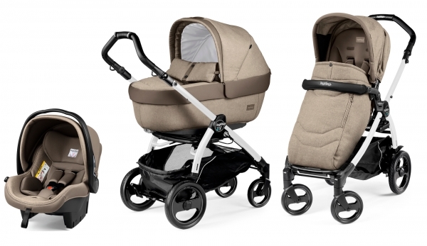 Коляска 3 в 1 Peg Perego Book 51 S Elite Modular System (прогулочный блок Pop-Up Completo, шасси Jet) Cream