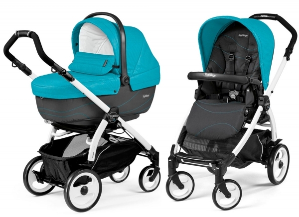 Коляска 2 в 1 Peg Perego Book 51 XL Modular System (прогулочный блок Pop-Up Sportivo, шасси Jet) Bloom Scuba