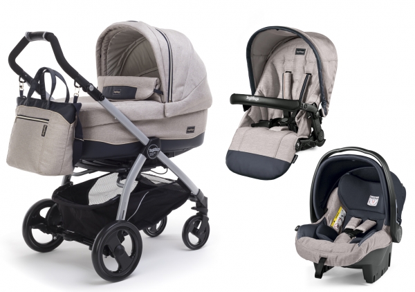 Коляска 3 в 1 Peg Perego Book Plus Culla Elite + Seggiolino Pop Up Luxe Beige